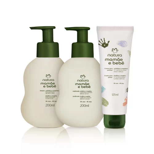 Kit Mamãe e Bebê Cachinhos e Crespinhos (3 produtos)