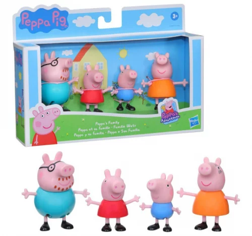 Kit Peppa Pig 4 Figuras - Peppa e a Família Pig, para Crianças a Partir de 3 Anos - F2190 - Hasbro
