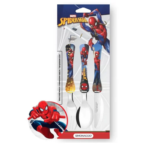 Kit Talher Infantil Homem Aranha 3 Pçs
