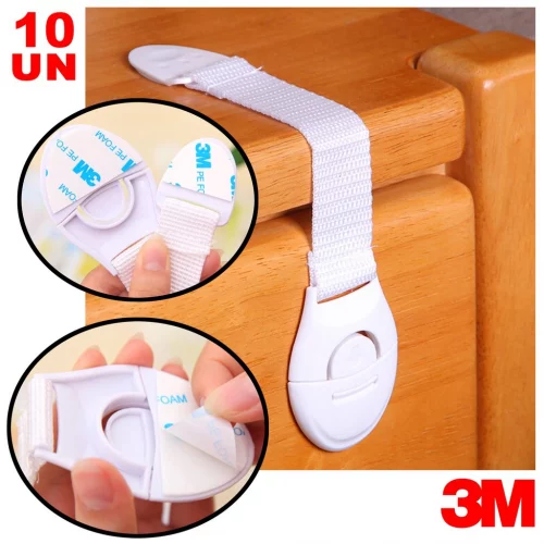 Kit Travas De Gaveta para Armário / Porta com Adesivo 3M