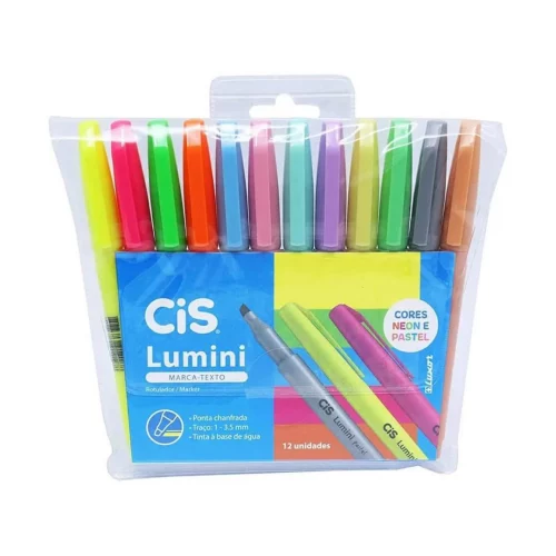 Marca Texto Lumini CIS com 12 unidades