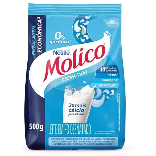 Molico Leite Em Pó Desnatado Total Cálcio 500G