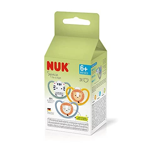 🛍NUK Kit Com 3 Chupetas Space 6+ Meses – Dia E Noite