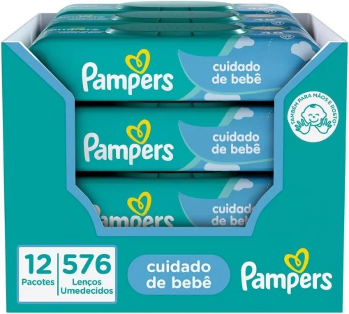 Pampers Cuidado de Bebê Lenços Umedecidos 576 un - 12 pacotinhos
