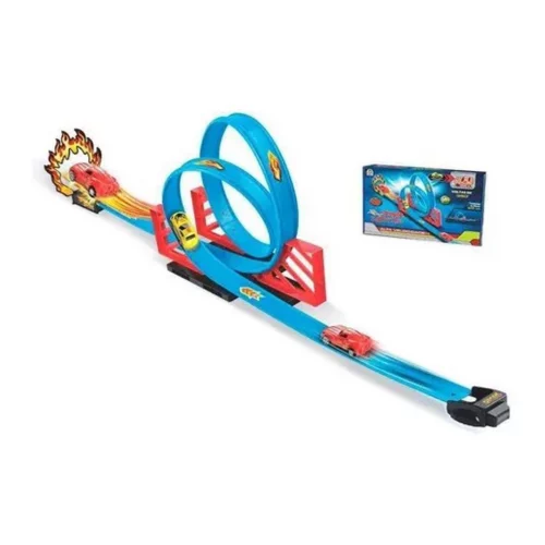 Pista Carrinho Infantil Duplo Looping Braskit Pista Carrinho Infantil Duplo Looping Braskit