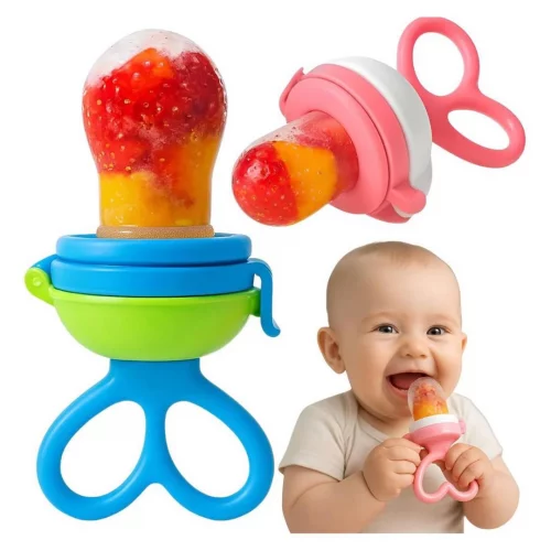 Porta Frutinha Para Bebê Chupeta Alimentadora Bico De Silicone