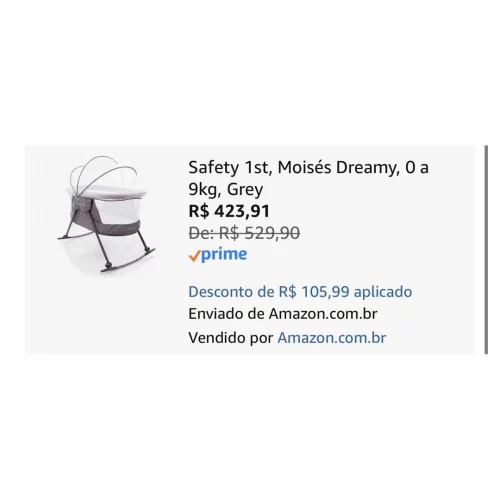 Safety 1st, Moisés Dreamy, 0 a 9kg, Grey