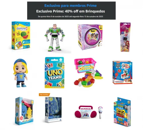Seleção de Brinquedos com 40% off na Amazon