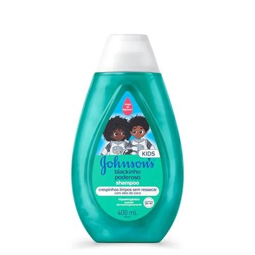 🛍️Shampoo Infantil Para Cabelos Crespos Johnson's Blackinho Poderoso, 400ml