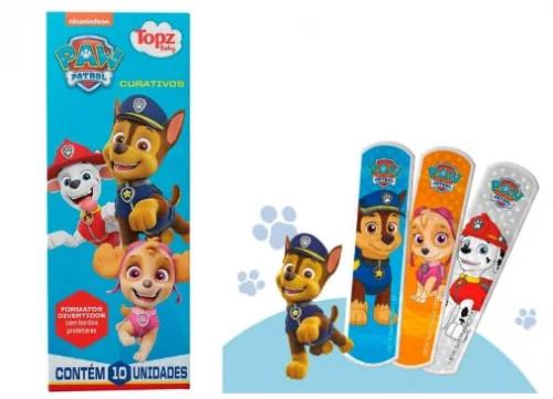 TOPZ Curativos 10Un Patrulha Canina Chase Cx/56