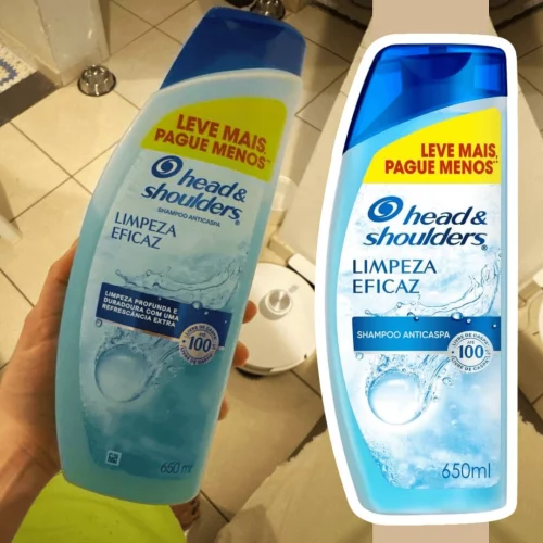🚨 650ml, Limpeza eficaz contra a caspa ‼️🩵