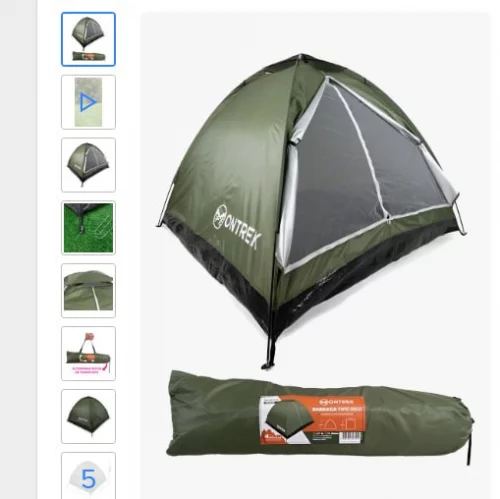 Barraca Camping 4 Pessoas Compacta Iglu Ontrek Verde – leve (1,5kg), fácil montagem, mosquiteiro e bag Barraca Camping 4 Pessoas Compacta Iglu Ontrek Verde – leve (1,5kg), fácil montagem, mosquiteiro e bag