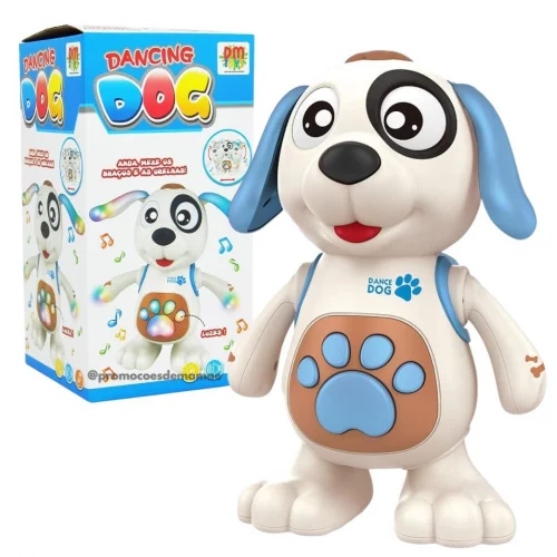 Brinquedo Interativo Musical Mexe Danca Luz e Som Dancing Cachorro - DM Toys