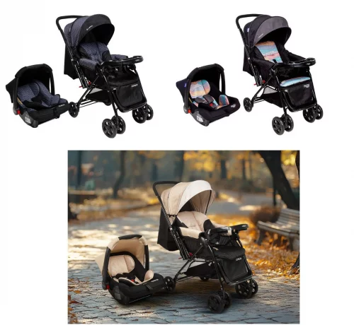 Carrinho de Bebê com Bebê Conforto Cosco Kids - Travel System Reverse 0 a 15kg