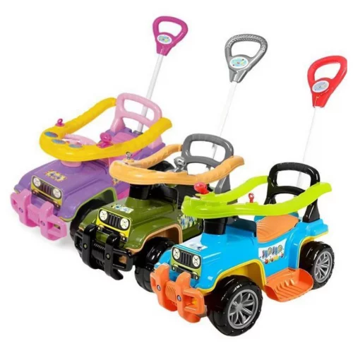 Carrinho passeio jip jip maral guidão direcional militar multicolor rosa Quadriciclo Infantil Haste
