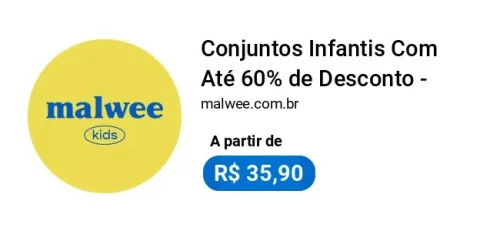 Conjuntos Infantis Com Até 60% de Desconto - Malwee