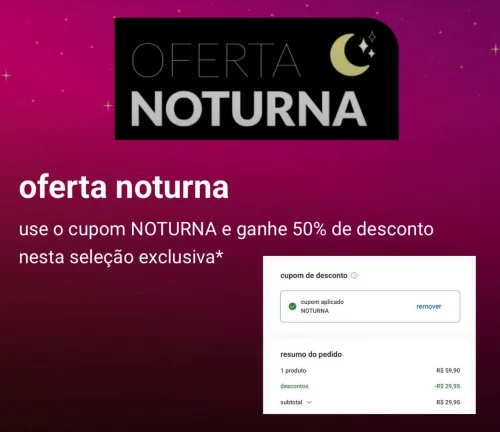 CORRE, TEM CUPOM DE 50% OFF NA AVON