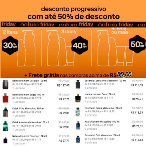 CORREE🔥DESCONTO PROGRESSIVO NATURA🤯