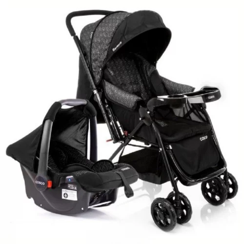 Cosco Kids, Travel System Reverse, Preto Rajado