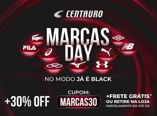 CUPOM 30% OFF NA CENTAURO