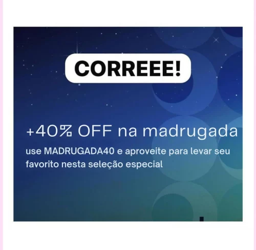 ✨Cupom de 40% OFF  🌙