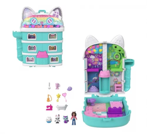 Estojo Gabby's Dollhouse Polly Pocket