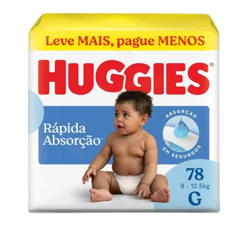 Fralda Huggies Tripla Proteção G 78 Unidades