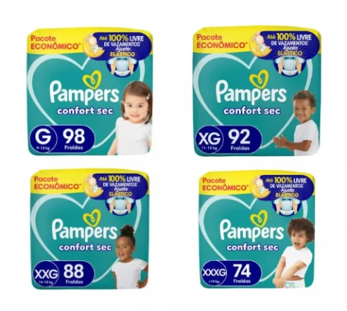 Fralda Pampers Confort Sec