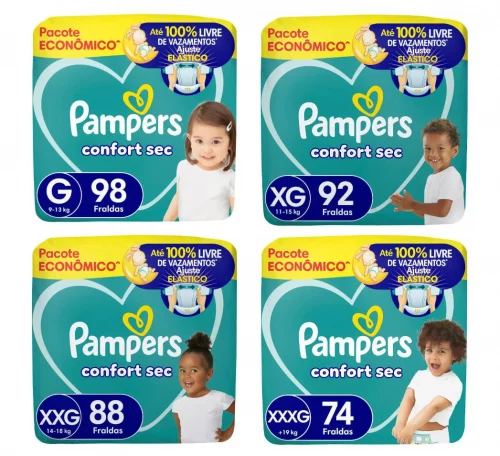 Fralda Pampers Confort Sec