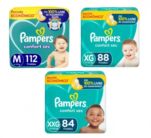 Fralda Pampers Confort Sec