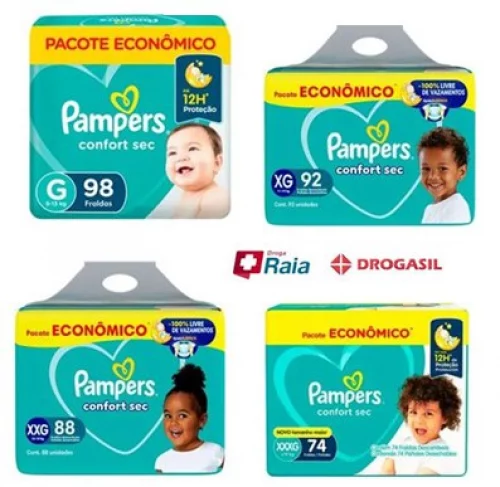 Fralda Pampers Confort Sec G ao XXXG