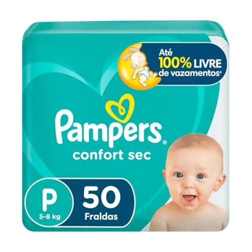 🛍️Fralda Pampers Confort Sec P - 50 fraldas 🛍️Fralda Pampers Confort Sec P - 50 fraldas