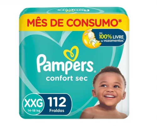 Fralda Pampers Confort Sec XXG 112 Unidades