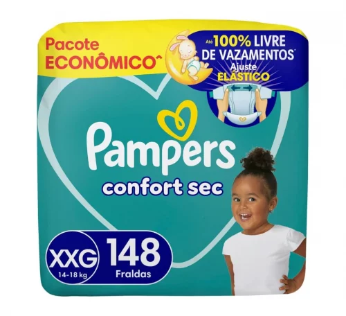 Fralda Pampers Confort Sec XXG 148 Unidades