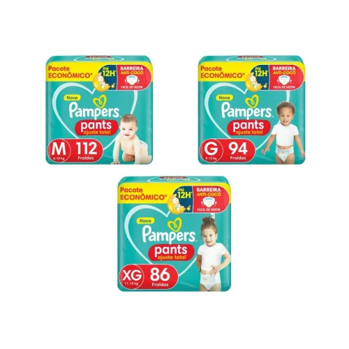 Fralda Pampers Pants Ajuste Total