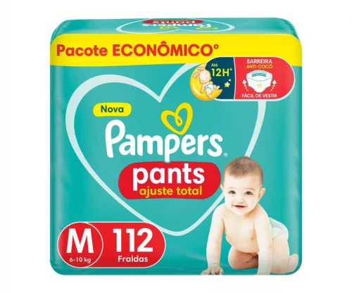 Fralda Pampers Pants Ajuste Total M 112 Unidades