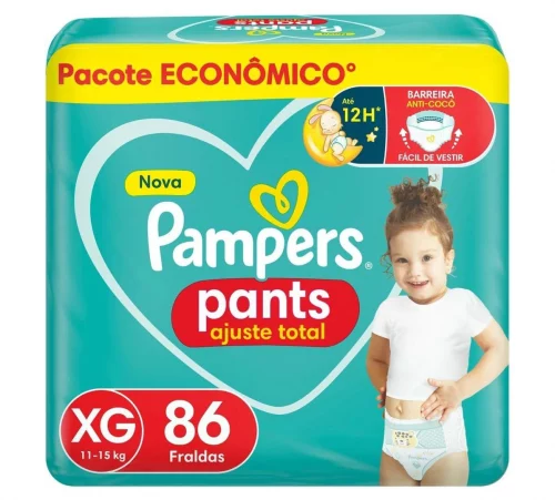 Fralda Pampers Pants Ajuste Total XG 86 Unidades