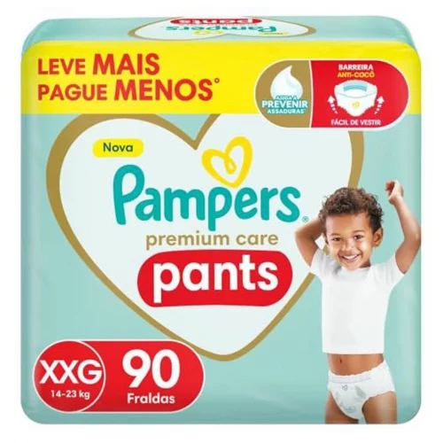 Fralda Pampers Pants Premium Care XXG - 90 fraldas