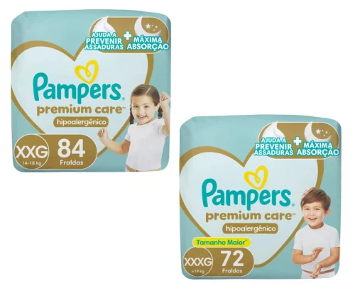 Fralda Pampers Premium Care Fita