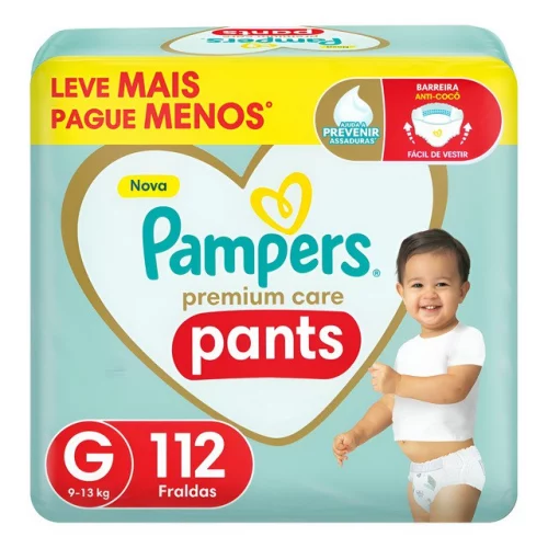 🛍️Fralda Pampers Premium Care Pants Tamanho G 112 Unidades 🛍️Fralda Pampers Premium Care Pants Tamanho G 112 Unidades