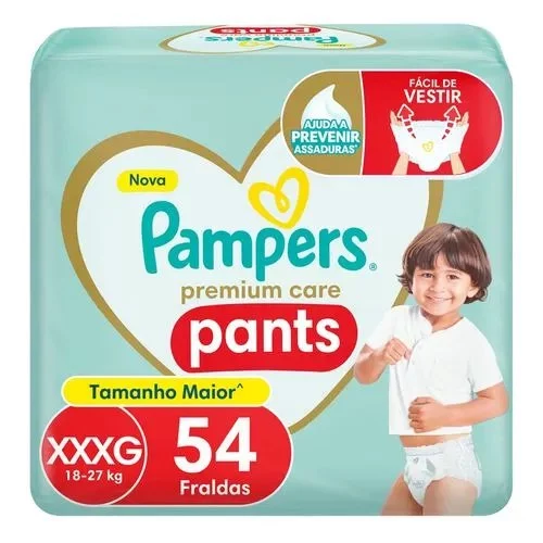 Fralda Pampers Premium Care Pants XXXG 54 Un
