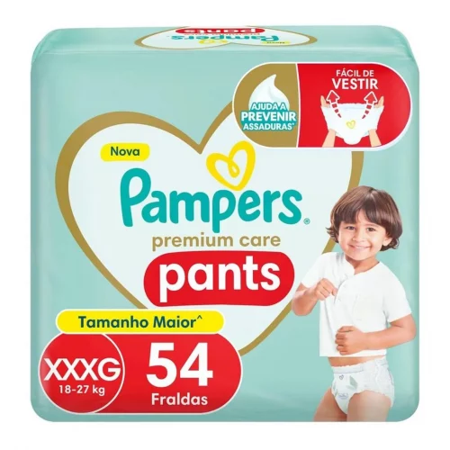 Fralda Pampers Premium Care Pants XXXG 54 Fralda Pampers Premium Care Pants XXXG 54