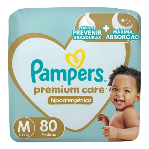 🛍️Fralda Pampers Premium Care Tamanho M 80 Unidades 🛍️Fralda Pampers Premium Care Tamanho M 80 Unidades