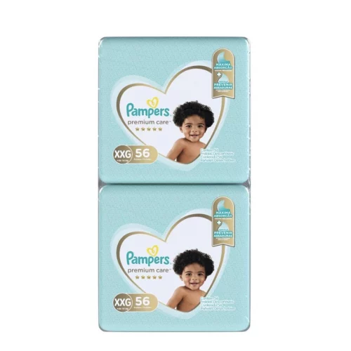 Fralda Pampers Premium Care XXG com 112 Unidades