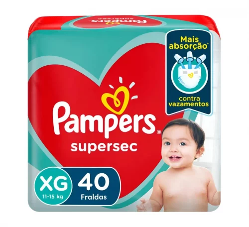 Fralda Pampers Supersec XG 40 Unidades