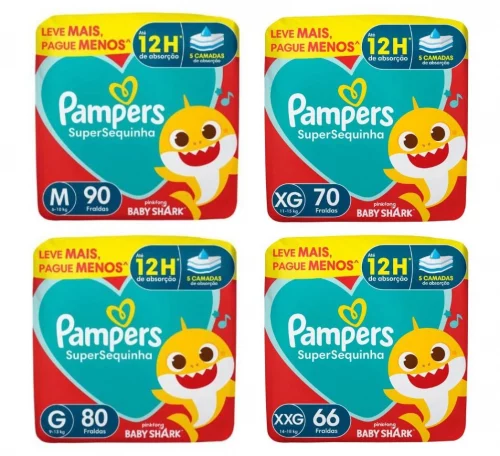Fralda Pampers Supersequinha Fralda Pampers Supersequinha