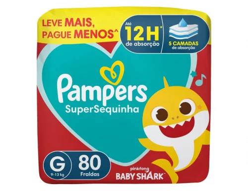 Fralda Pampers Supersequinha G 80 Unidades