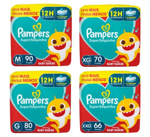 Fralda Pampers Supersequinha