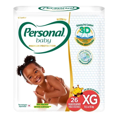 Fralda Personal Baby Premium Protection XG 26 Unidades Fralda Personal Baby Premium Protection XG 26 Unidades