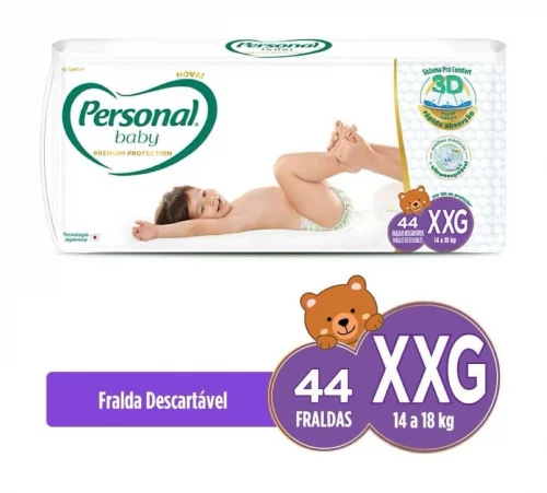 Fralda Personal Baby Premium Protection XXG 44 Unidades